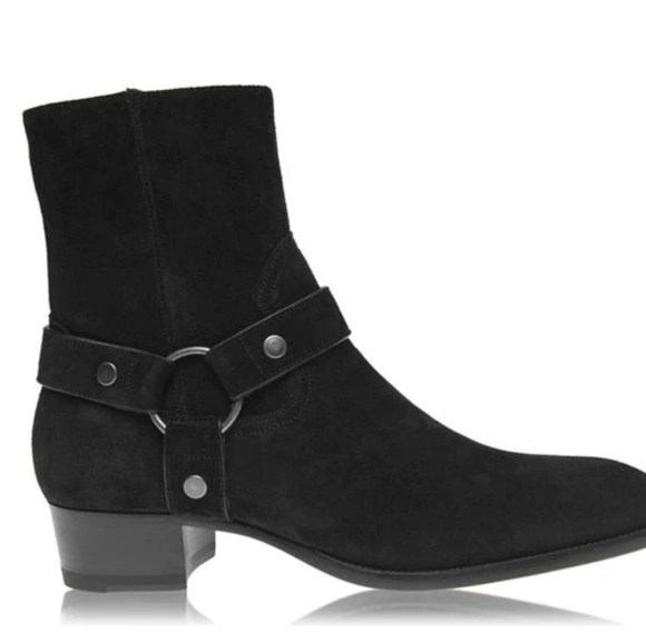 Saint Laurent Other - ♥️SAINT LAURENT WYATT HARNESS BLACK SUEDE BOOTS